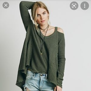 Free People Olive Green Sweater